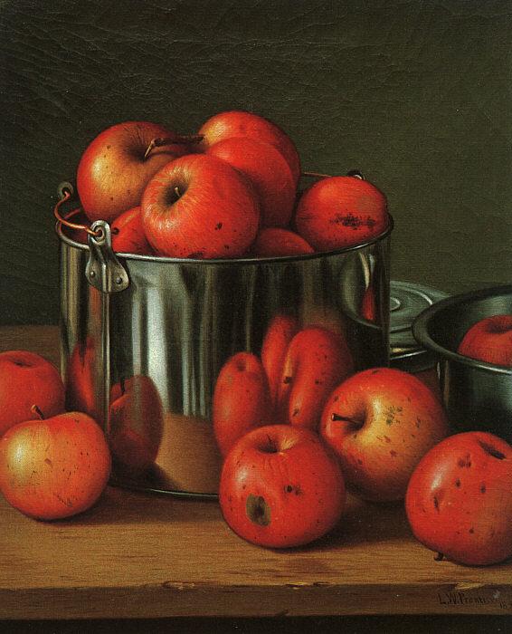 Levi Wells Prentice Apples in a Tin Pail Germany oil painting art